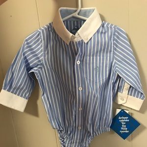 NWT 12-18 Andy and Evan striped oxford shirt